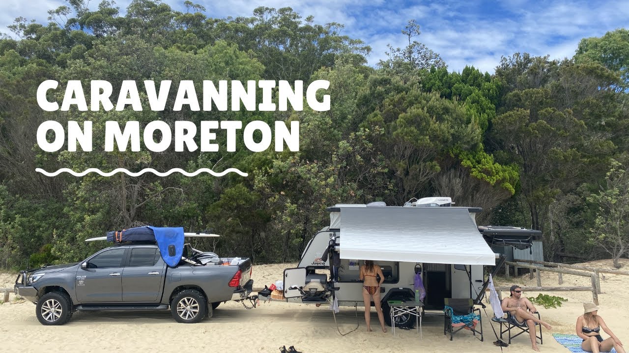 Caravanning on Moreton Island in the Jayco Crosstrak