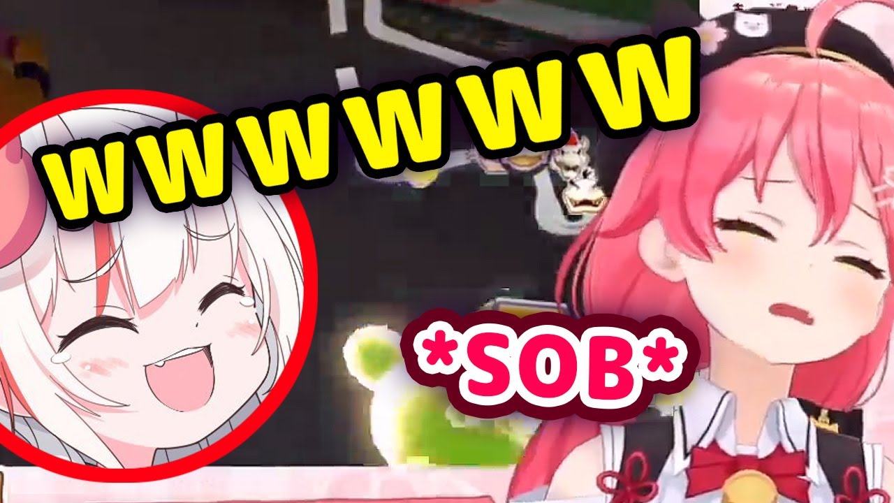 Ayame Makes Miko Cry After Stealing 2nd Place From Her In Mario Kart 【ENG Sub/Hololive】