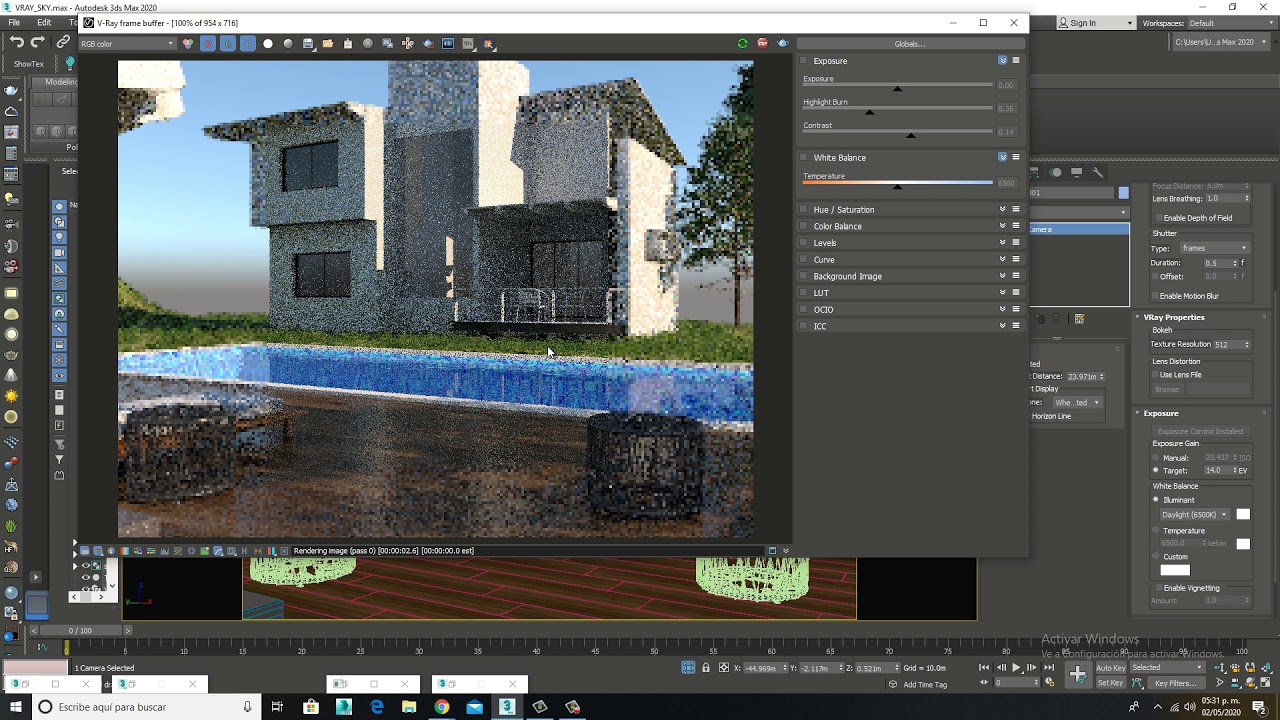 Iluminado Exterior en 3D Max y Vray