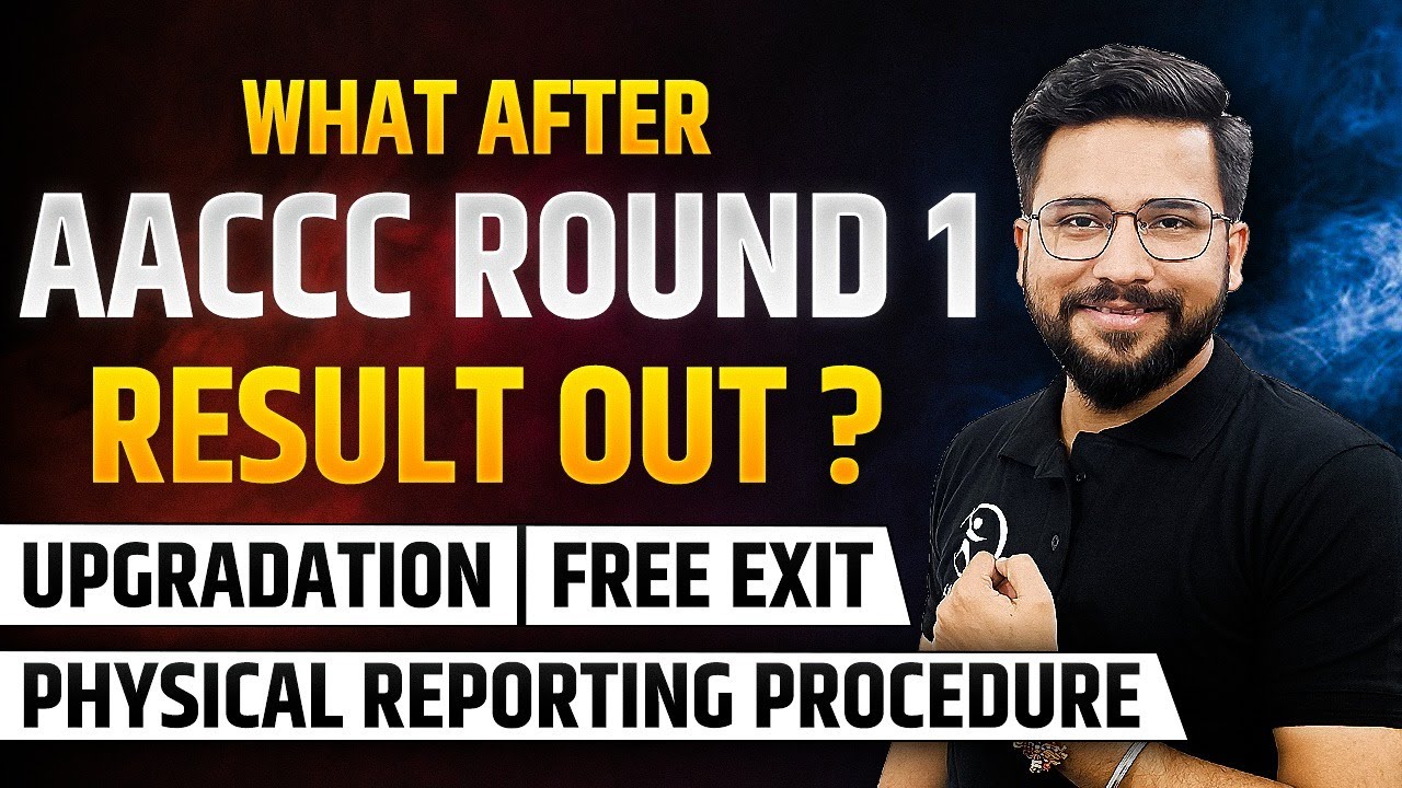 AACCC Counselling 2022 | What After Round 1 Result? | BAMS, BHMS, BUMS Allotment