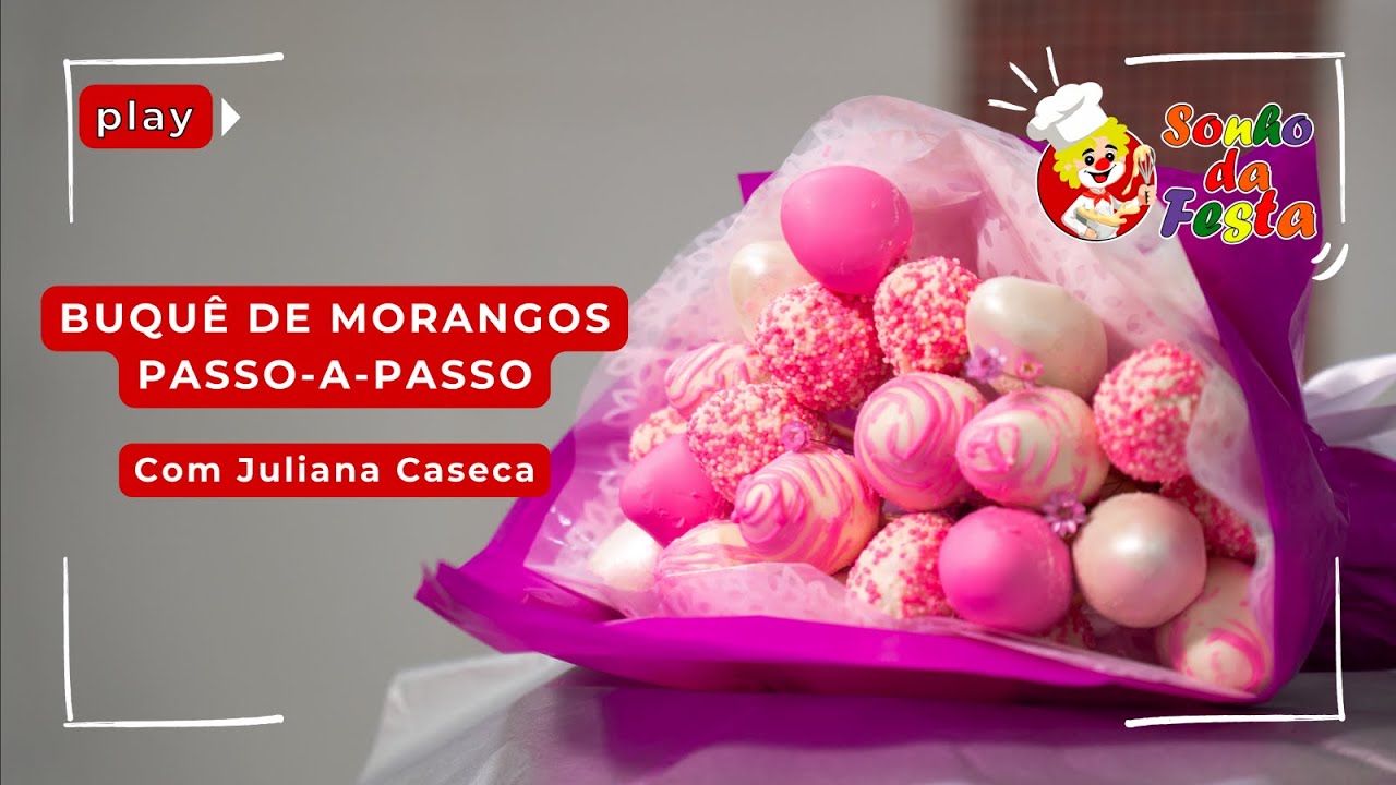 BUQUÊ DE MORANGOS COM CHOCOLATE I SIMPLES E FÁCIL DE MONTAR I DIA DAS MÃES I DIA DOS NAMORADOS