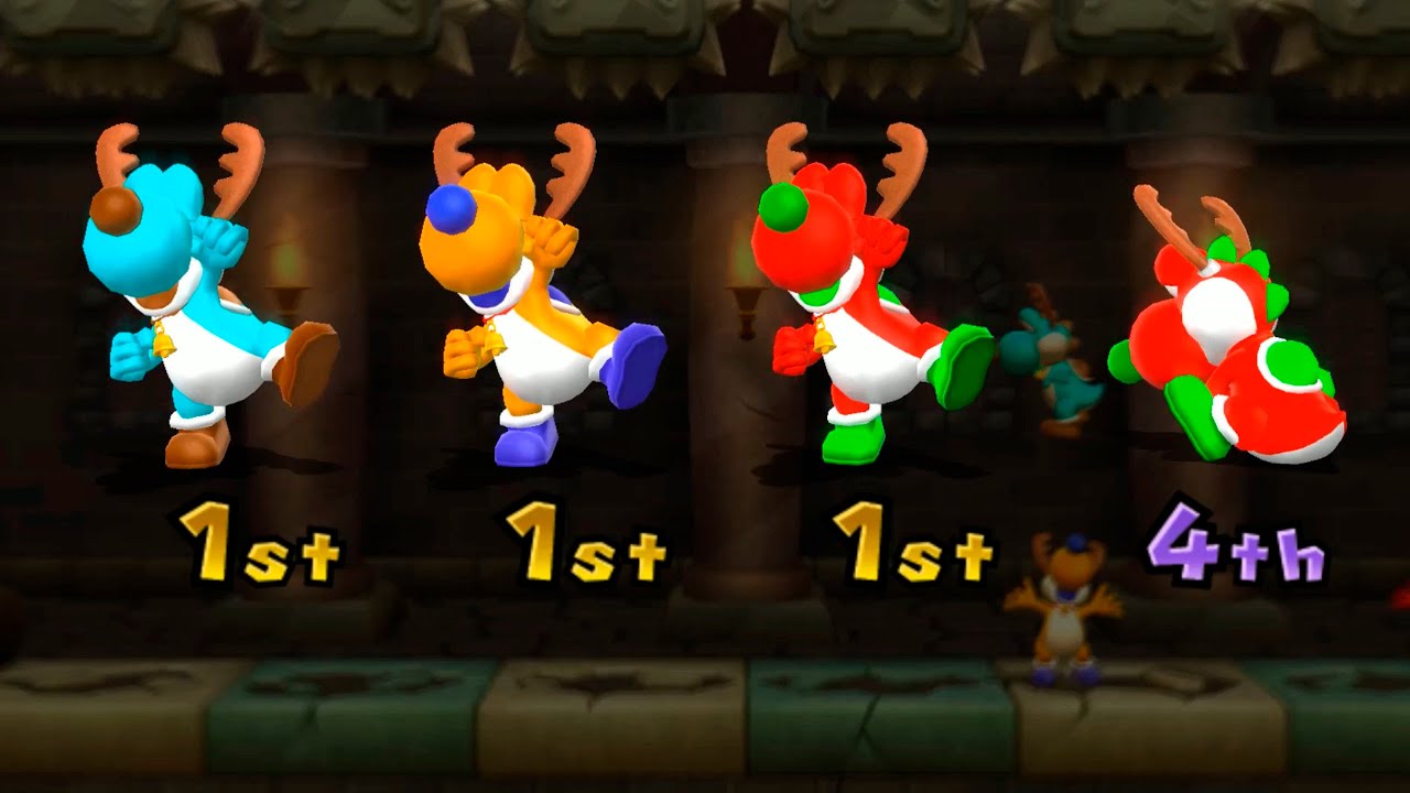 Mario Party 9 - Minigames - Shy Guy Vs Yoshi Vs Daisy Vs Mario