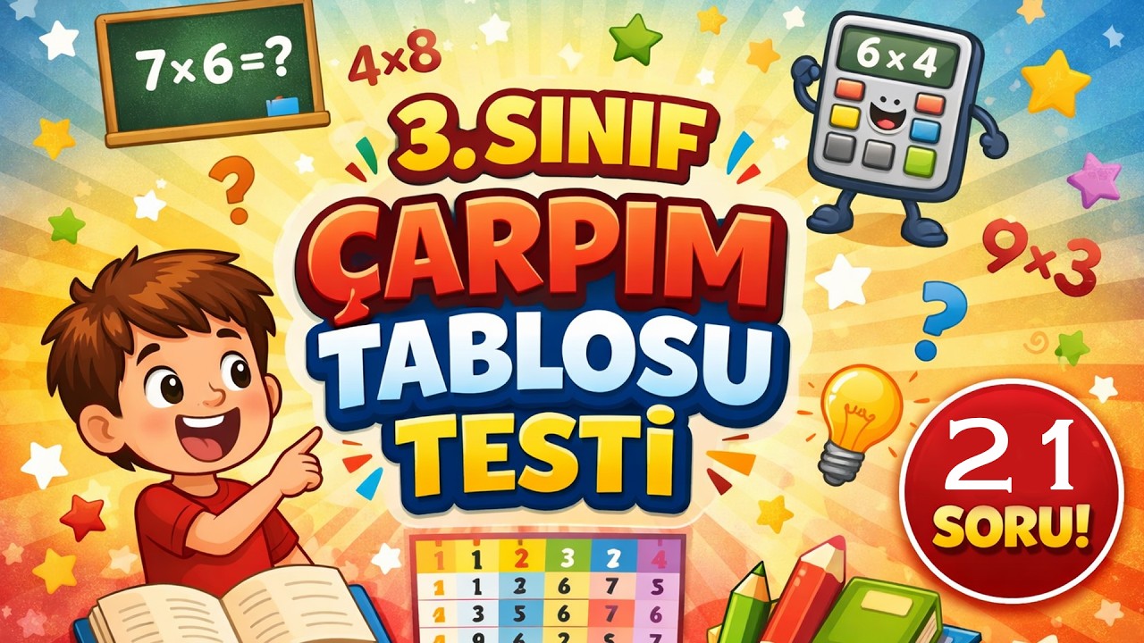 Eğlenceli Çarpım Tablosu Testi 3. Sınıf - Hızlı Düşün!