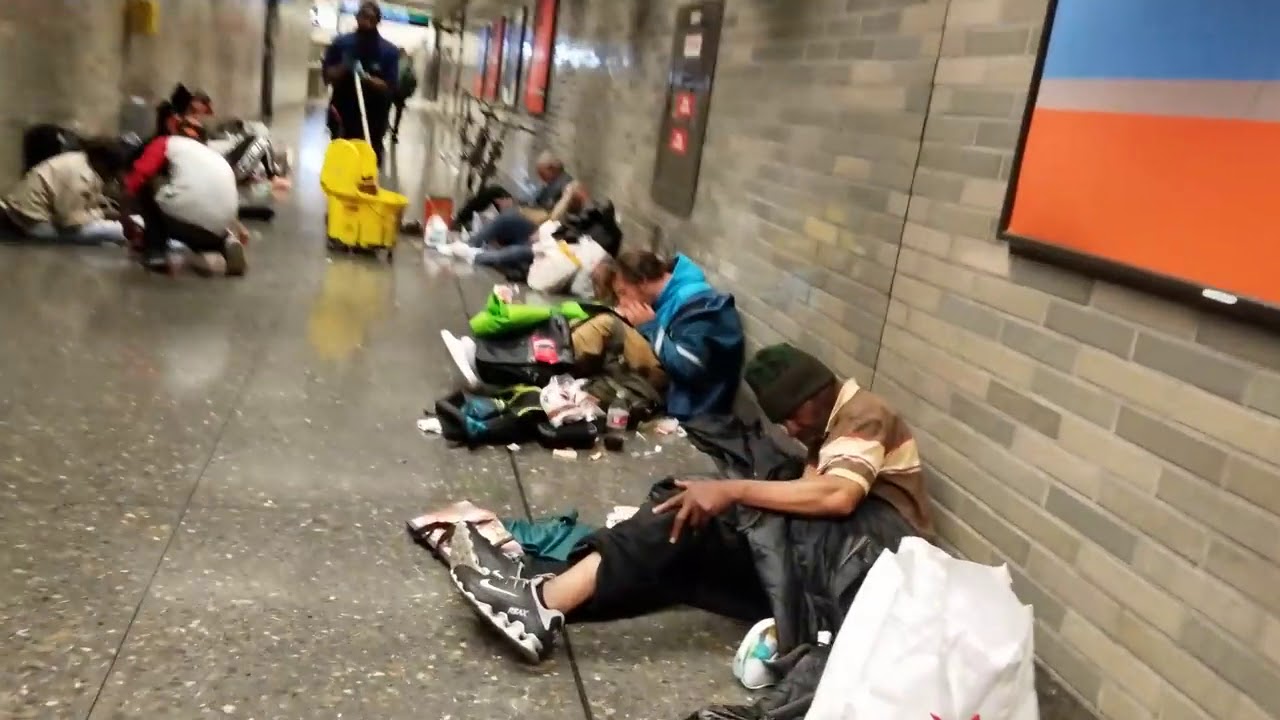 Drug use at BART Civic Station in San Francisco