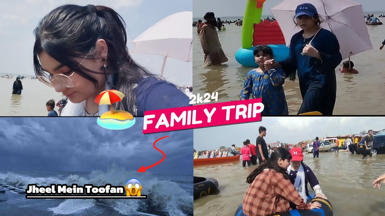 Jheel mein Toofan😱 | Family Trip At Karli / Kenjhar Jheel🏖️ | Picnic Sunday❤️