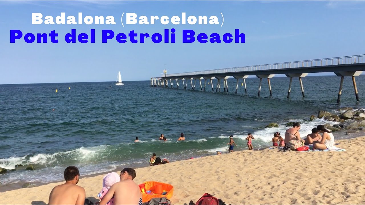 Pont del Petroli Beach Badalona - Watch Windsurfing | Barcelona Beach Walk Tour