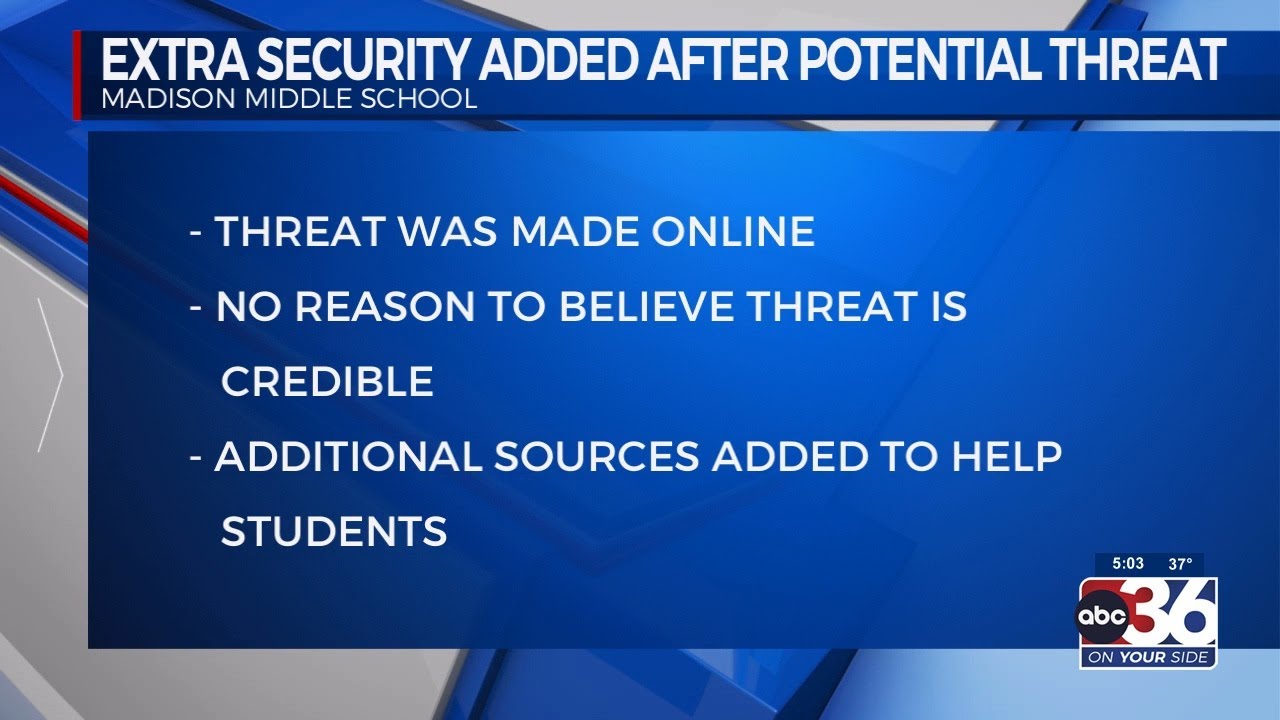 Madison Middle School Authorities Respond To Online Threat