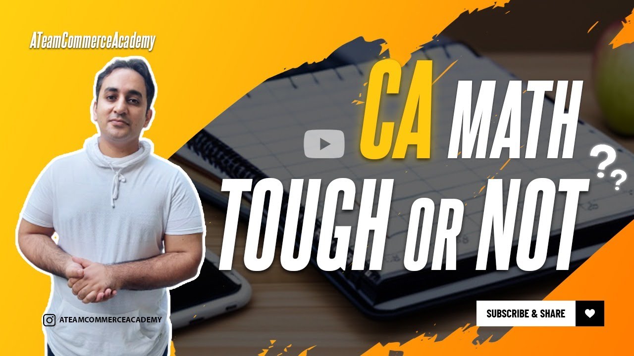 Is Maths in CA Difficult | Is math important for CA | Don't leave CA for Math | #camaths (2023)