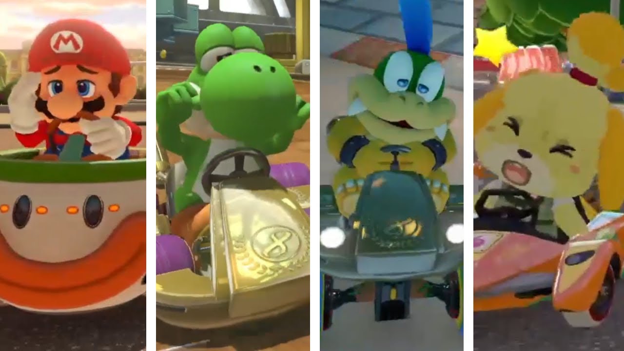 Mario Kart 8 Deluxe - All Characters Losing Animations (10th Place)
