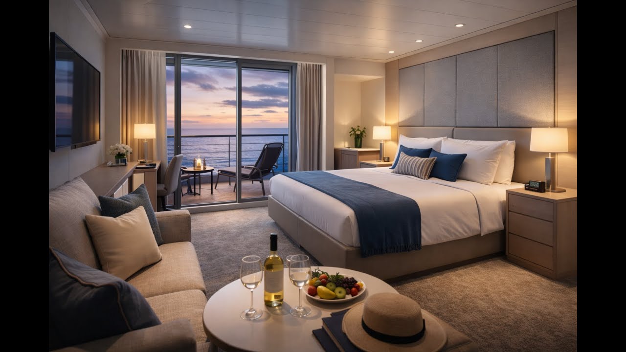 Cruise Ship Cabin Ambience – Gentle Ocean & Interior Sounds for Sleep (8 Hours)