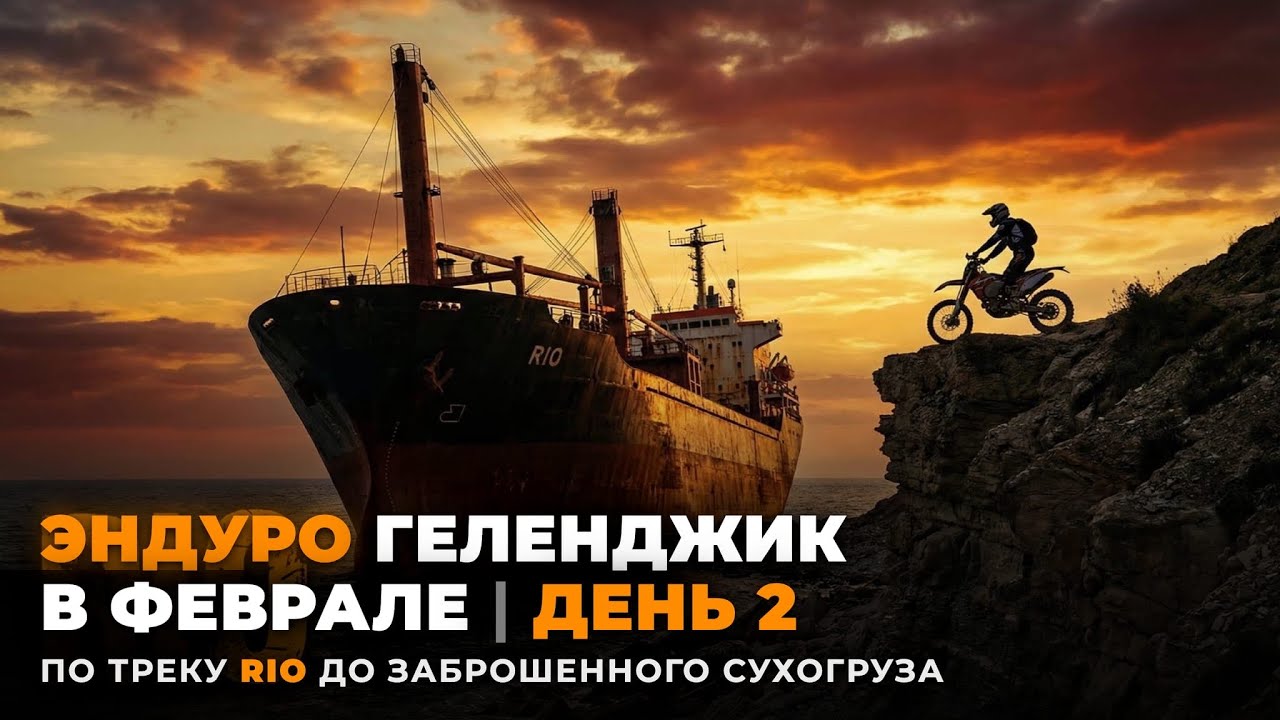 Эндуро Геленджик в феврале | день 2. По треку Rio до заброшенного сухогруза