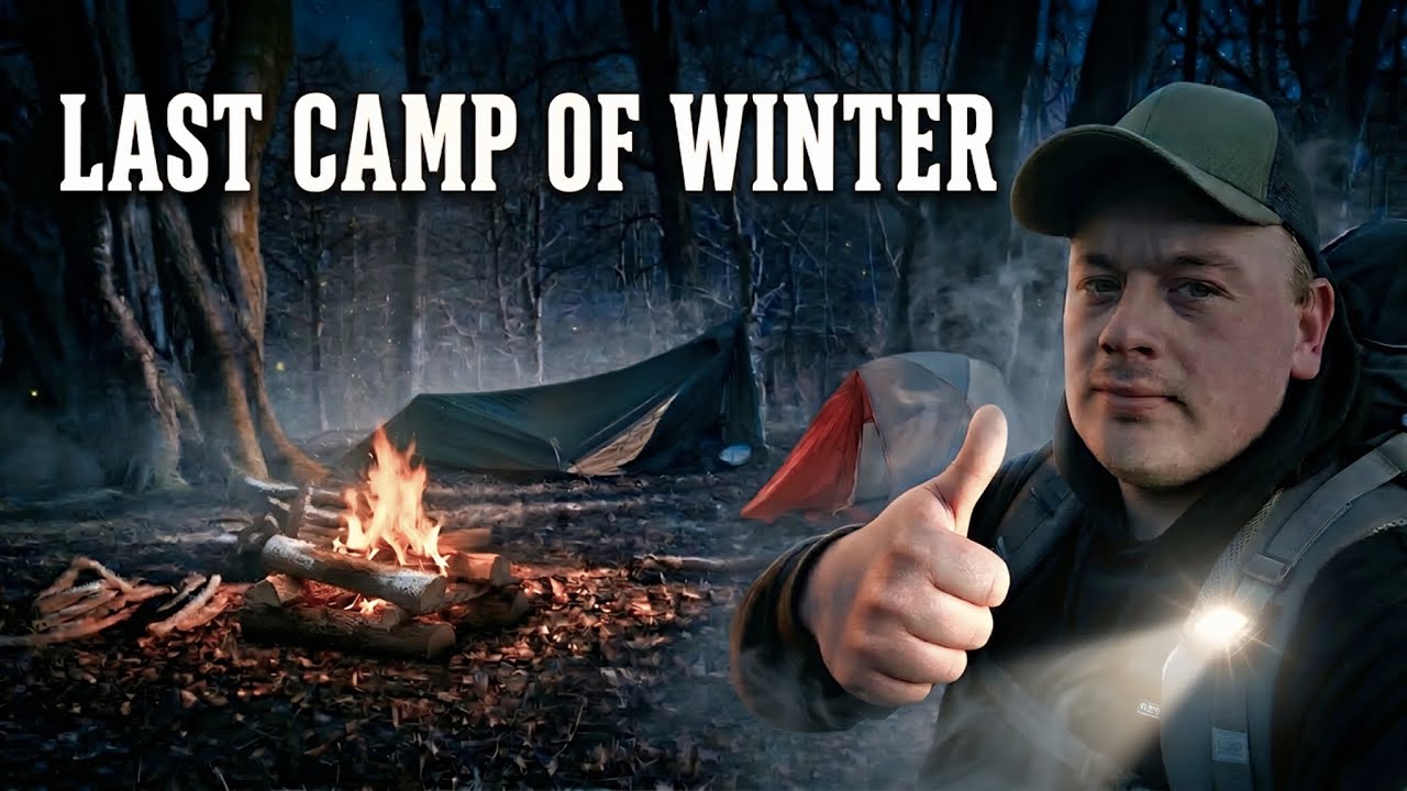 Last camp of winter (testing my new cooking stove)