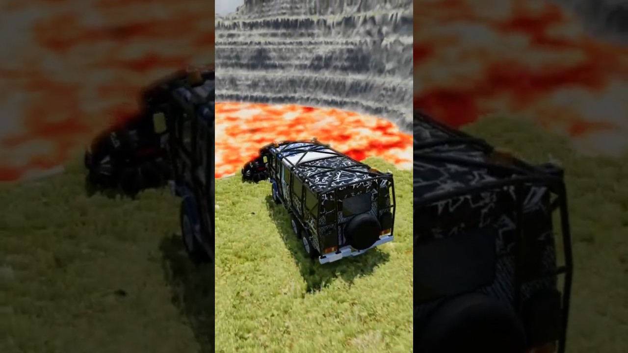 Cars vs Giant Lava Pit – BeamNG.drive 01 #beamng #shorts #beamngdrive #car #usa #viral #india