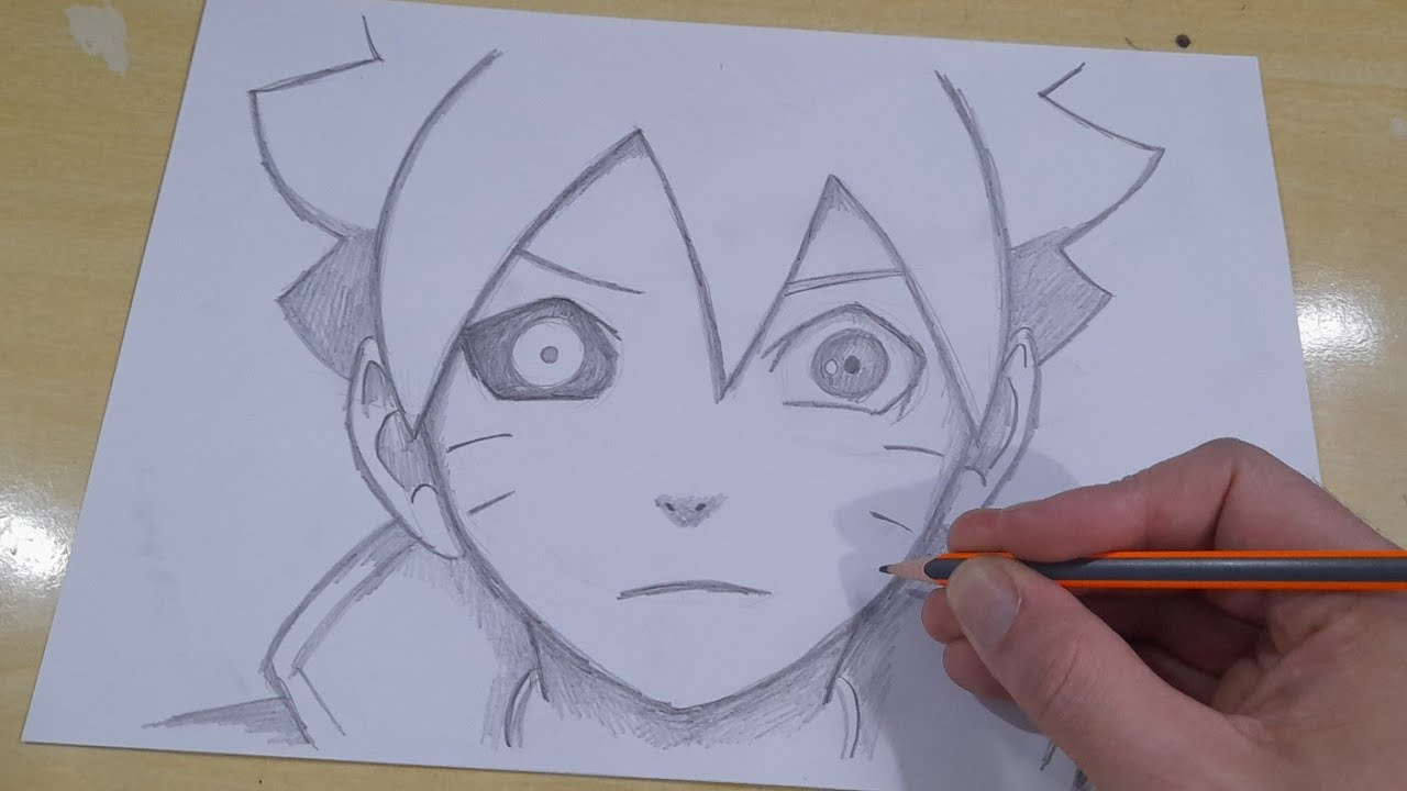 FACIL DE DESENHAR COMO DESENHAR KID BORUTO PASSO A PASSO