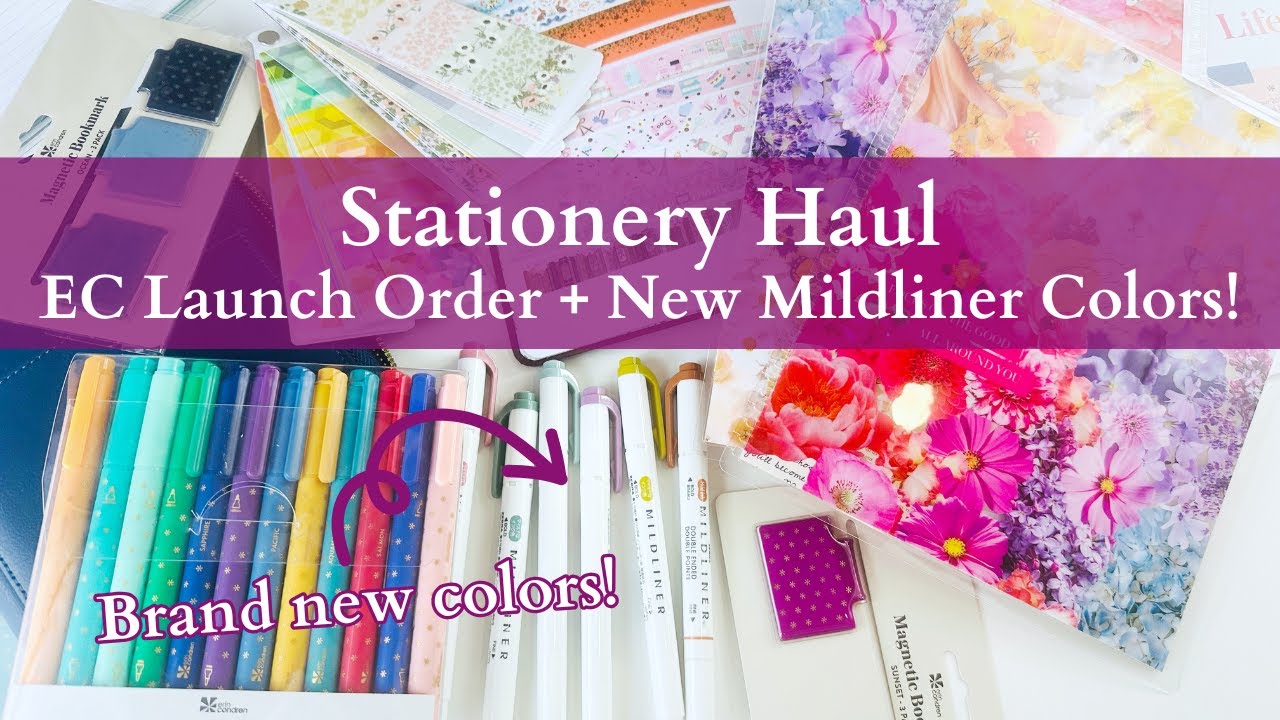 Stationery Haul! | Erin Condren LifePlanner Launch + New Mildliners & Simply Gilded Washi & More