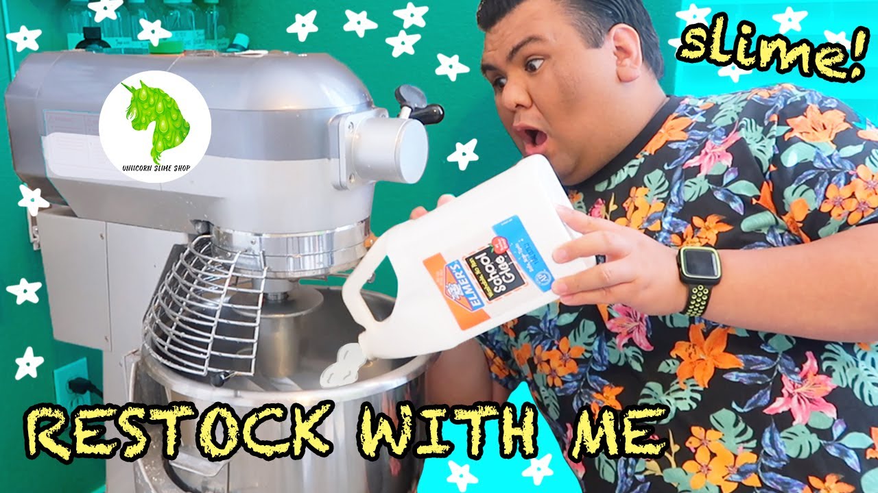 RESTOCK MY SLIME SHOP WITH ME FOR MY BIRTHDAY! - Uniicorn Slime Shop!