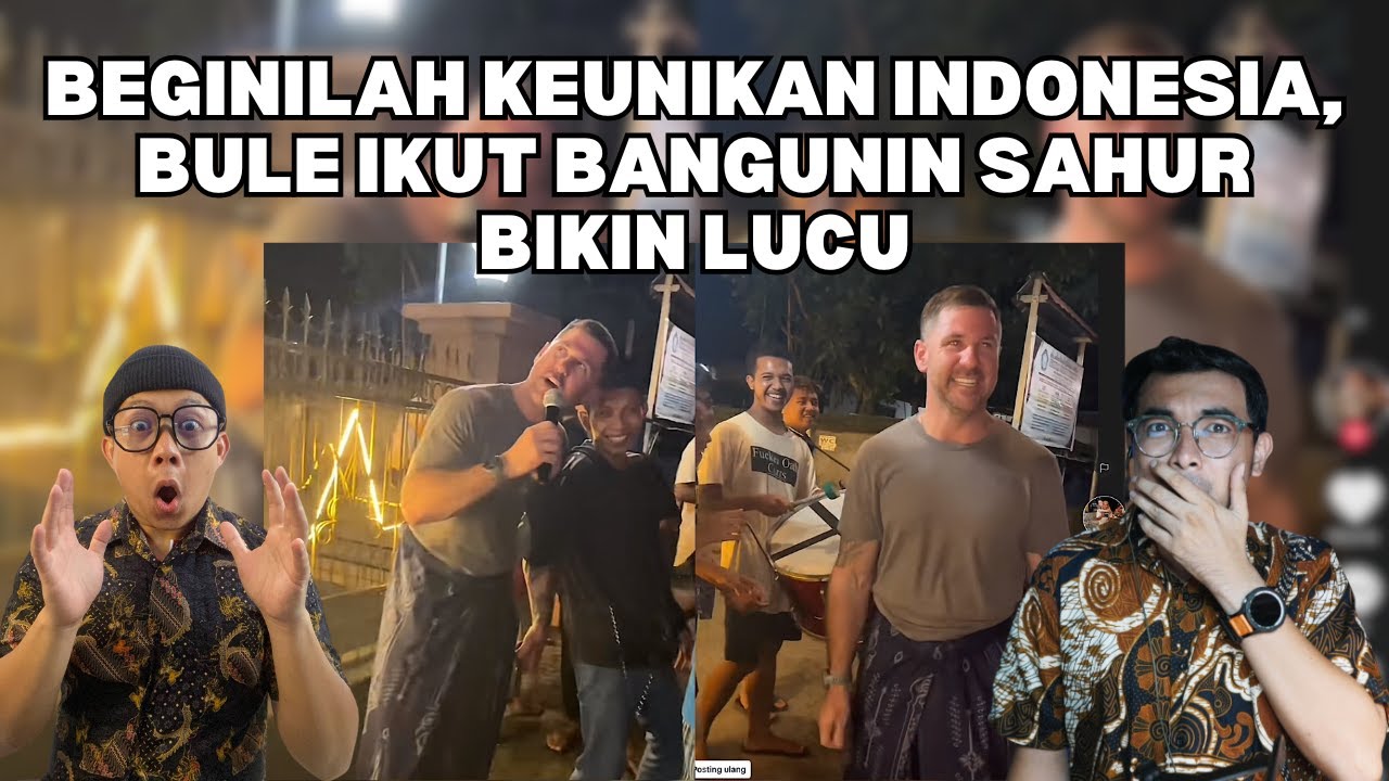 CUMAN ADA DI INDONESIA, BULE IKUTAN BANGUNIN SAHUR