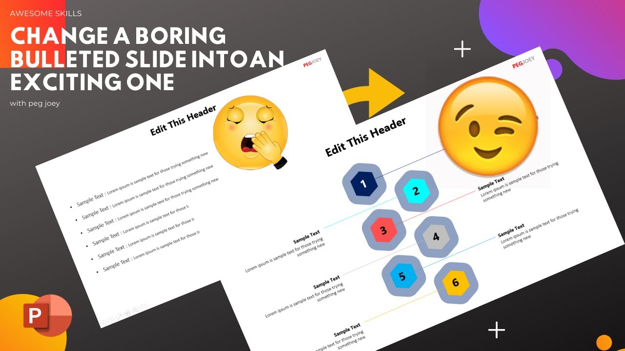 CONVERT A BORING BULLETED SLIDE INTO AN EXCITING ONE IN 4 MINUTES