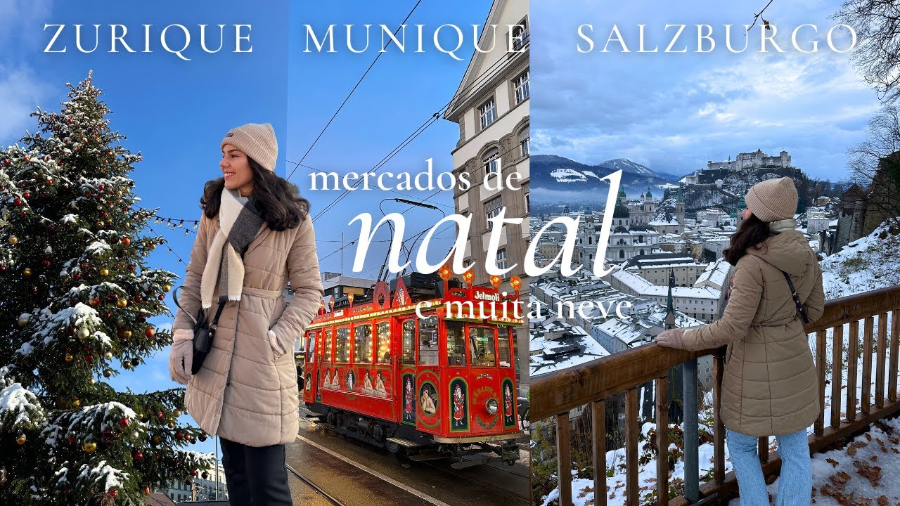 Explorando os Mercados de Natal da Europa: Zurique, Munique e Salzburgo em Dezembro | Vlog