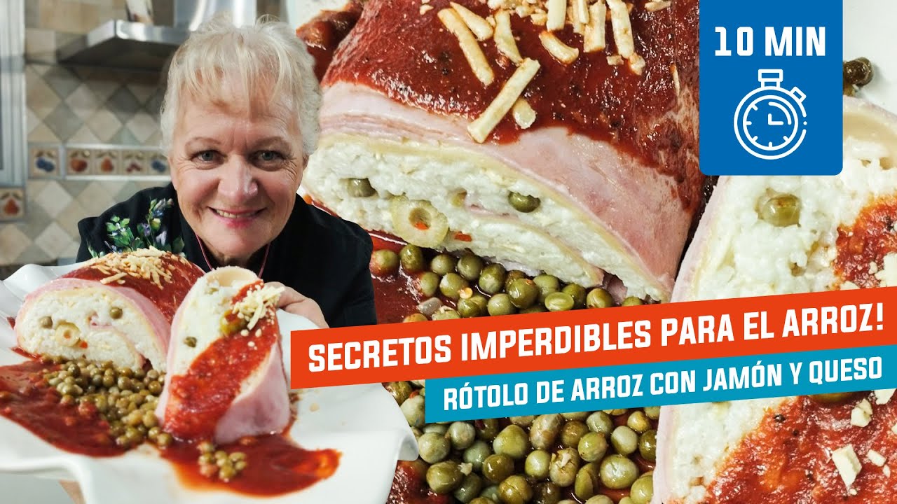 ✅ LOS MEJORES SECRETOS PARA EL ARROZ - 🍴 RÓTOLO DE ARROZ CON JAMÓN Y QUESO! ⏰ EN 10 MINUTOS!
