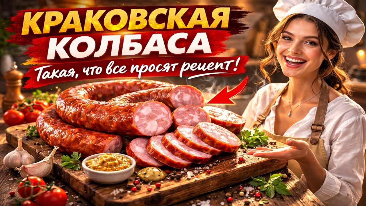 После этого рецепта магазинную не купите! Краковская колбаса
