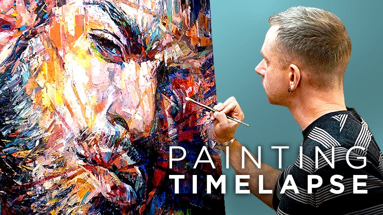 Process Time Lapse | Expressive Oil Painting Male Portrait