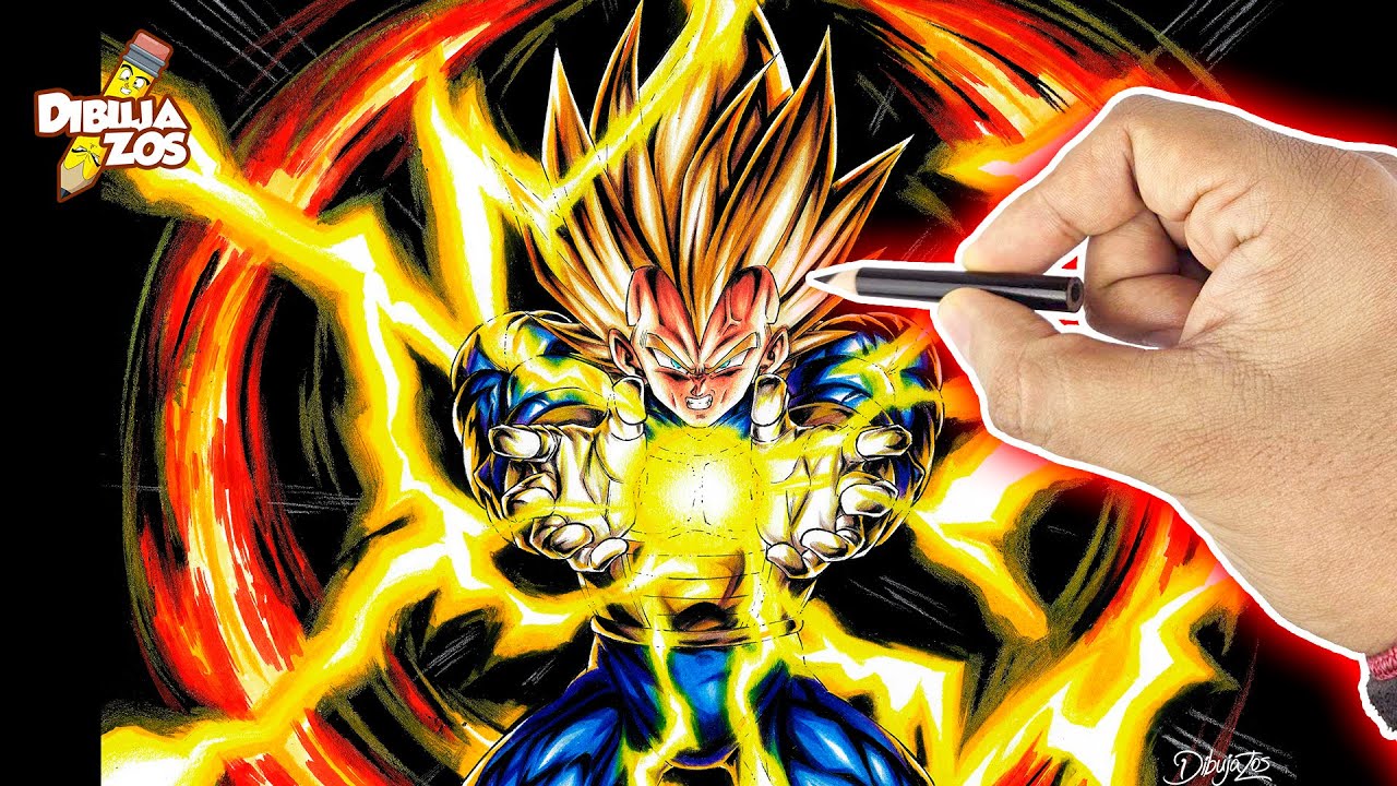 CÓMO DIBUJAR A *SUPER VEGETA* [⚡RÁPIDO Y FÁCIL]