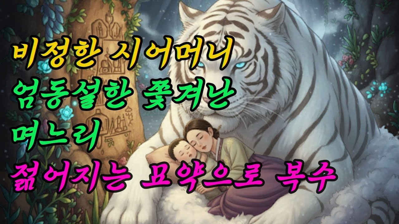[야담] [설화] 쫓겨난 며느리가 비정한 시어머니에게 건넨 '젊어지는 묘약' | 백호가 살려낸 며느리의 처절한 복수극