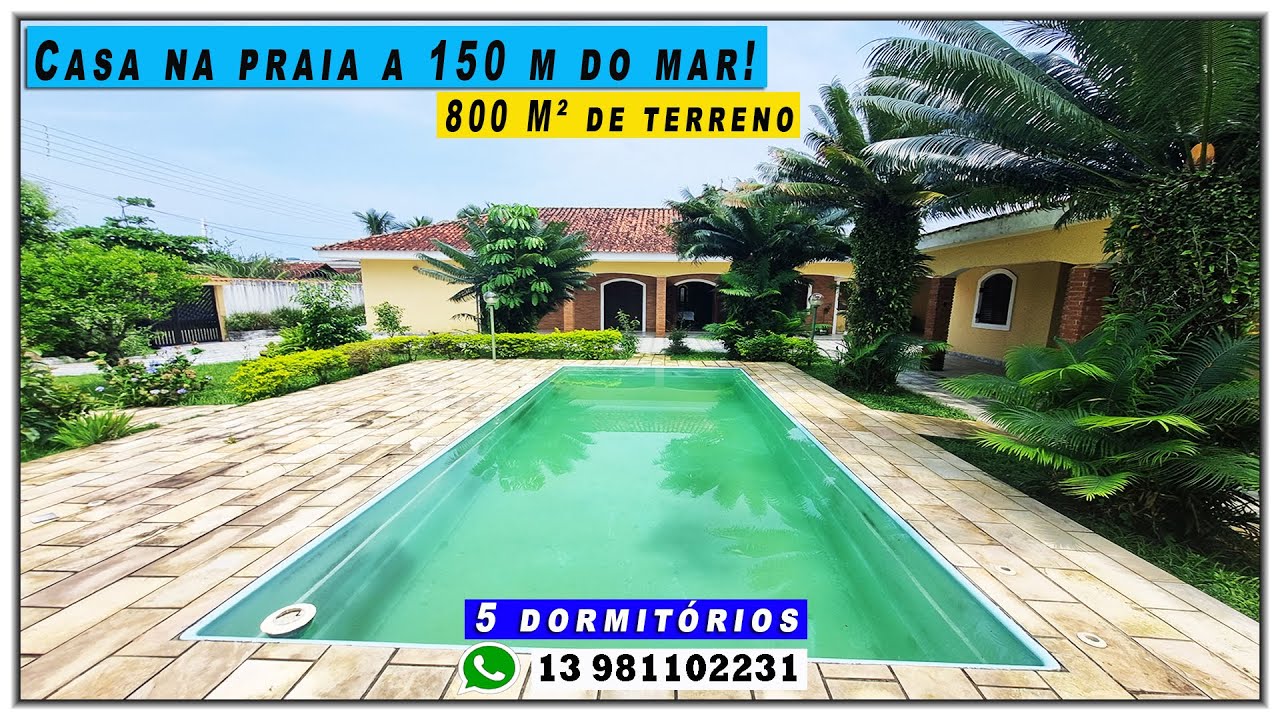 🏠 Casa linda na praia a 150 m do mar  800 m² de terreno Jardim Suarão