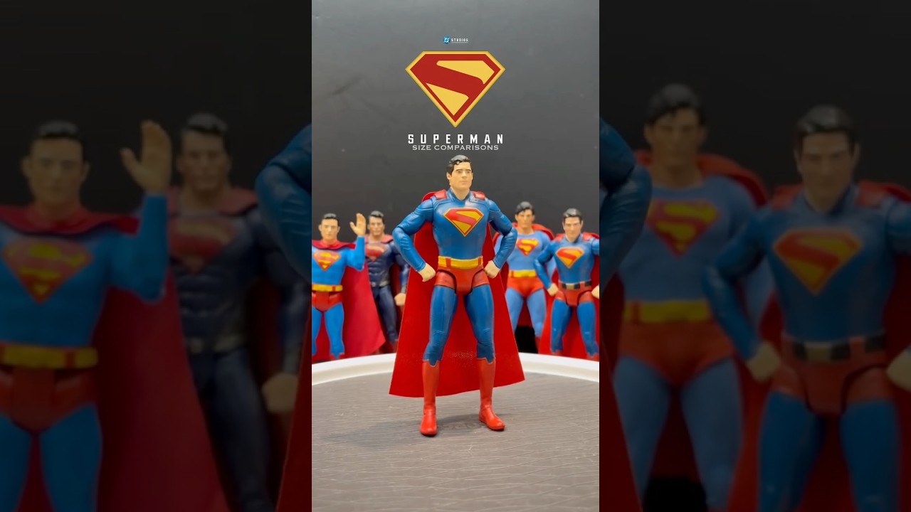 Spin Master Superman (2025): Superman Movie Action Figure Size Comparison #superman #dc #shorts