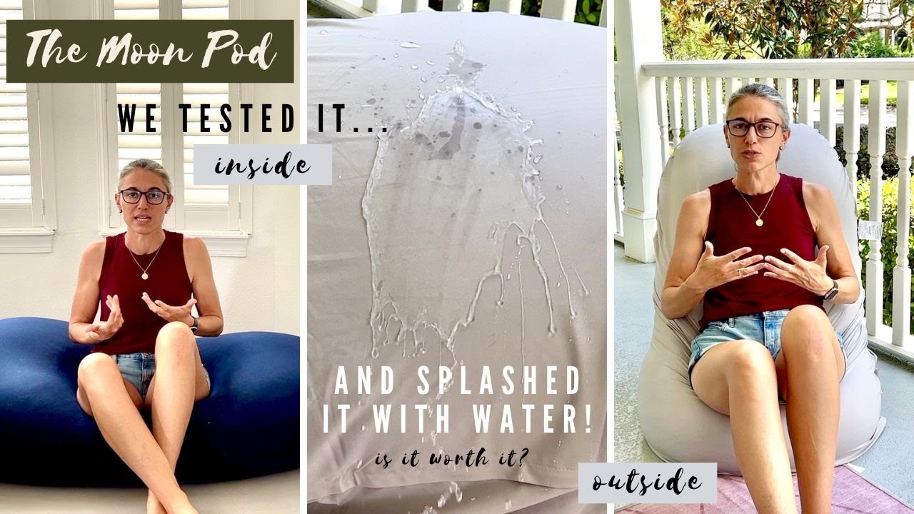 Moon Pod Review + Outdoor Cover Water Test! Is it worth it? Does it protect your Moon Pod Bean Bag?