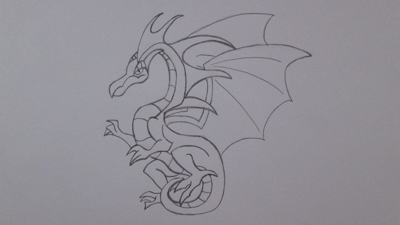 Como desenhar um dragão voador