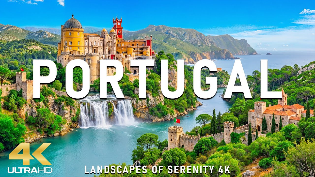 Portugal 4K | Atlantic Light and Coastal Calm – Sunlit Cliffs, Blue Waters & Open Skies