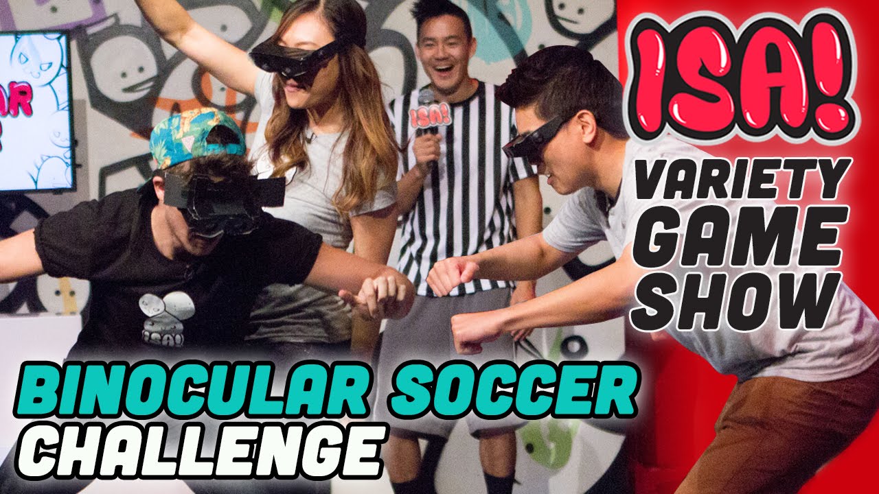 Binocular Soccer Challenge! - ISA! VARIETY GAME SHOW Season 2 Pt. 9