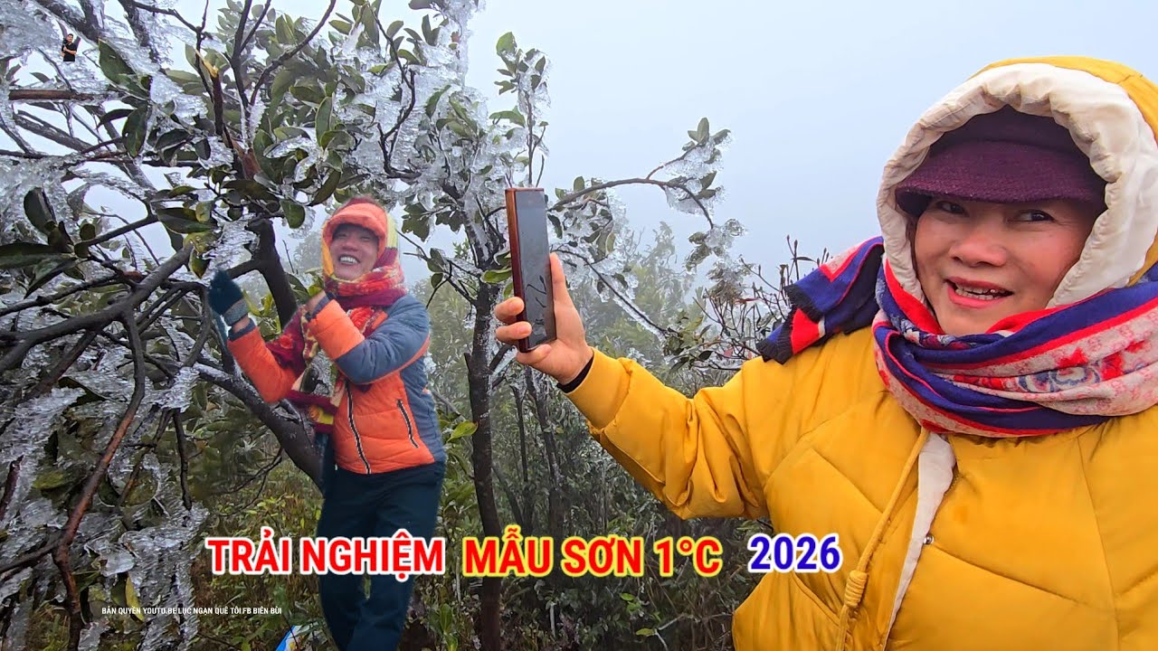 MẪU SƠN ĐỈNH 1°C  XUẤT HIỆN BĂNG GIÁ ĐÓNG BĂNG TRẢI NGHIỆM RÉT TÊ BUỐT 
