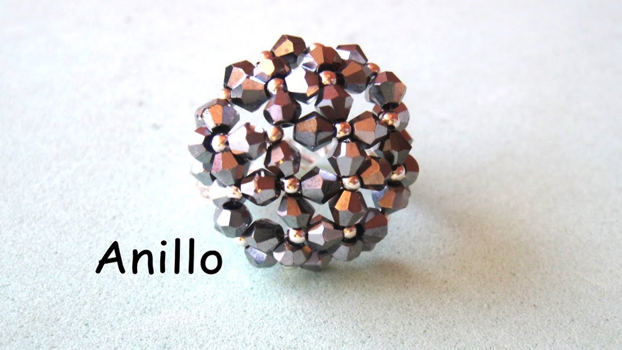 DIY - Precioso anillo de tupis y mostacillas  DIY - Beautiful ring of tupis and mostacillas