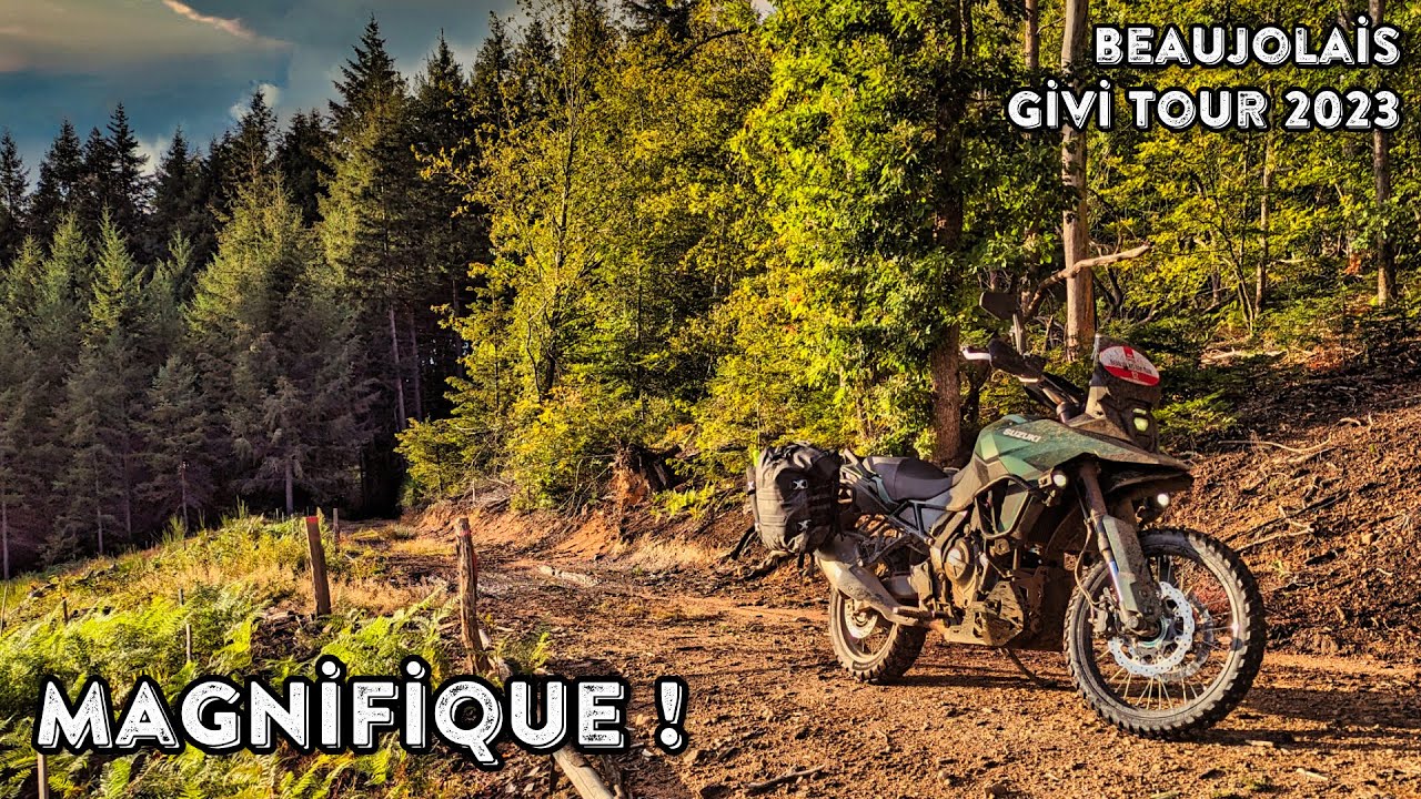 Offroad dans le Beaujolais en V-Strom 800DE : le Beaujolais Givi Tour en version longue !