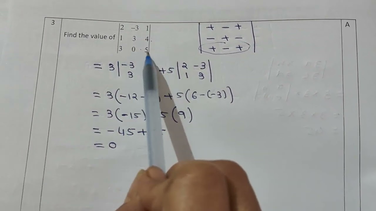 Tutorial -1(Determinant) Diploma Sem -1