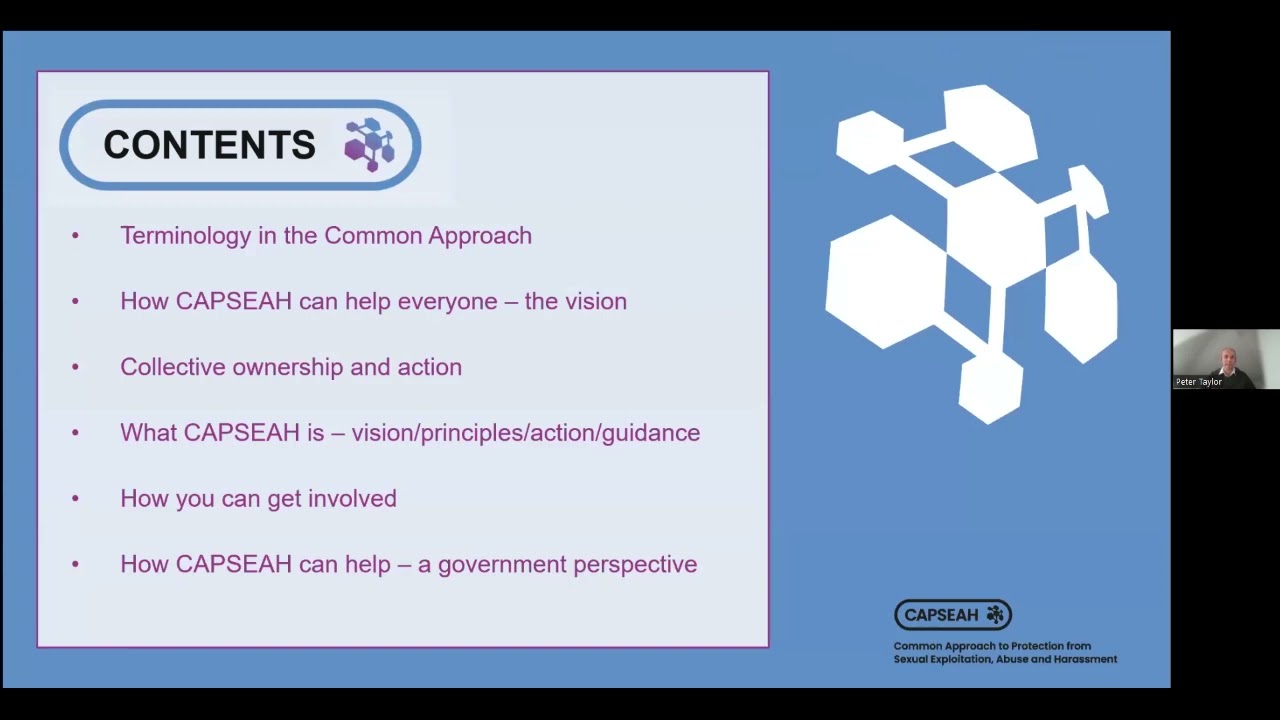 Launch of global consultation of the Common Approach to PSEAH