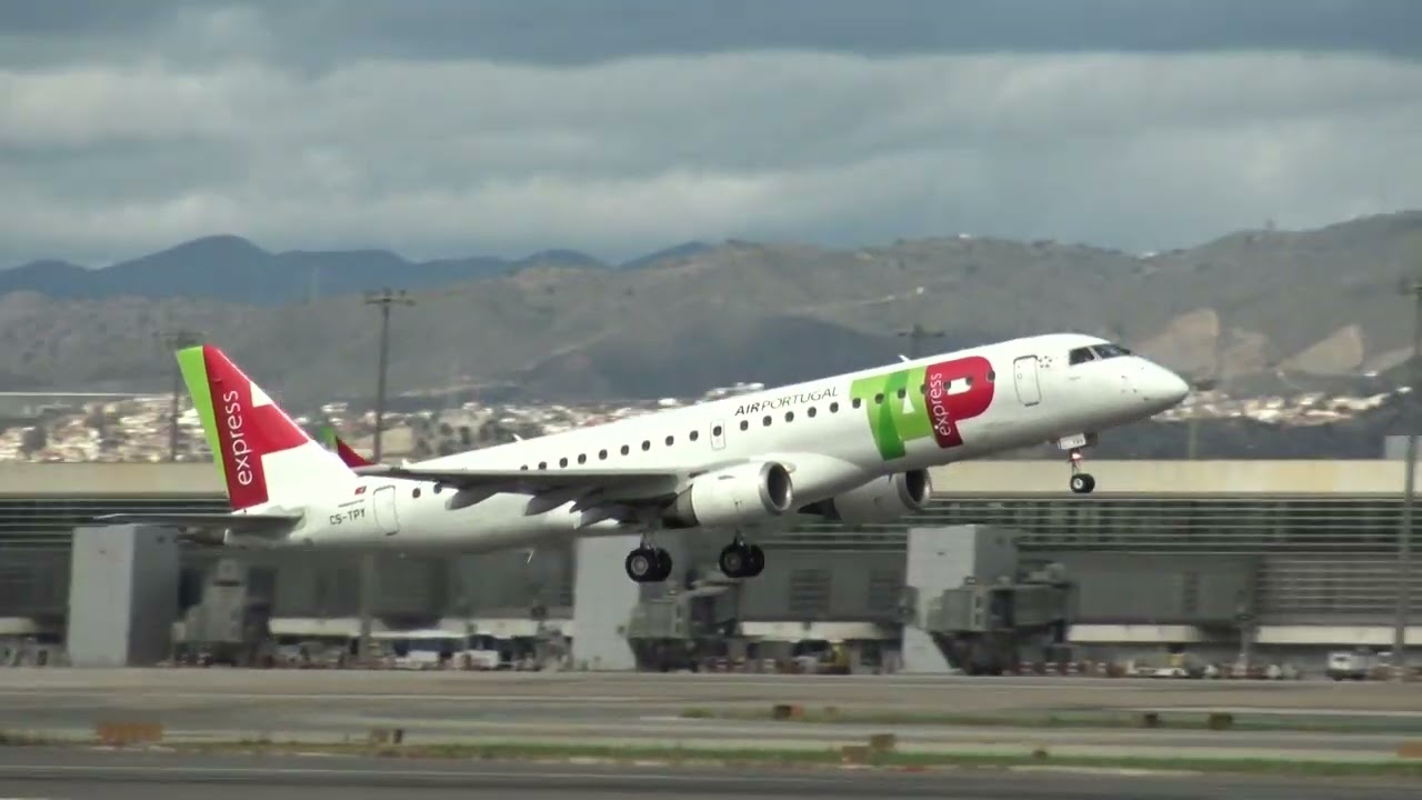 Tap Portugal Embraer 190 CS-TPY Take Off Malaga LEMG