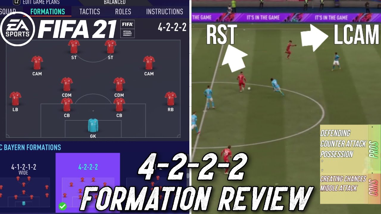 FIFA 21 BEST FORMATION (4-2-2-2) TUTORIAL - Best Custom Tactics & Instructions & More!!