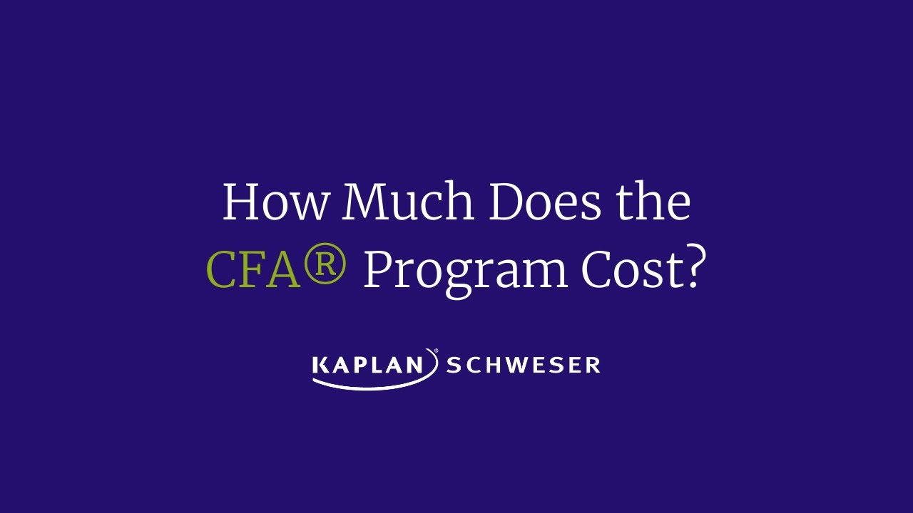 How Much Does the CFA&reg; Program Cost?