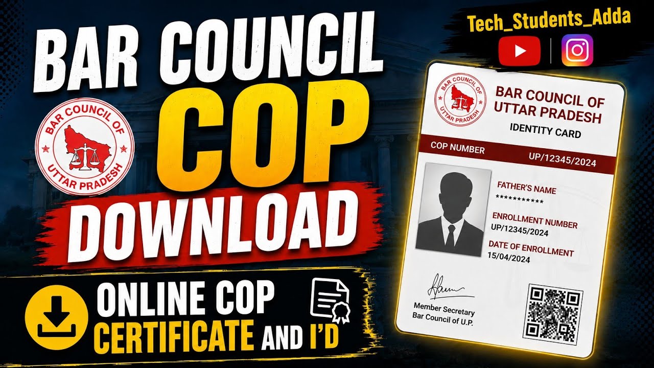 Bar council of up cop download online | How to download cop certificate online 2026 #cop #aibe2026