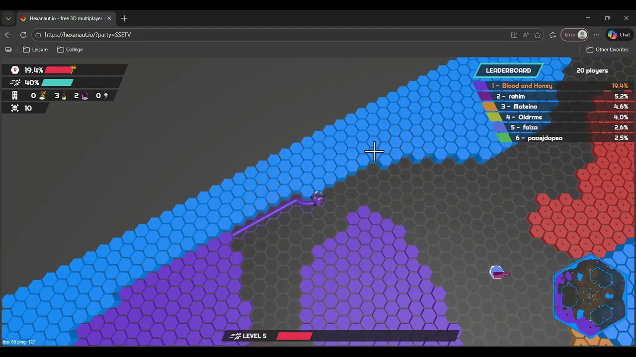 Boring Weekly Mode Challenge (Hexanaut.io Weekly Mode: Base Battle + Rain of Crates)