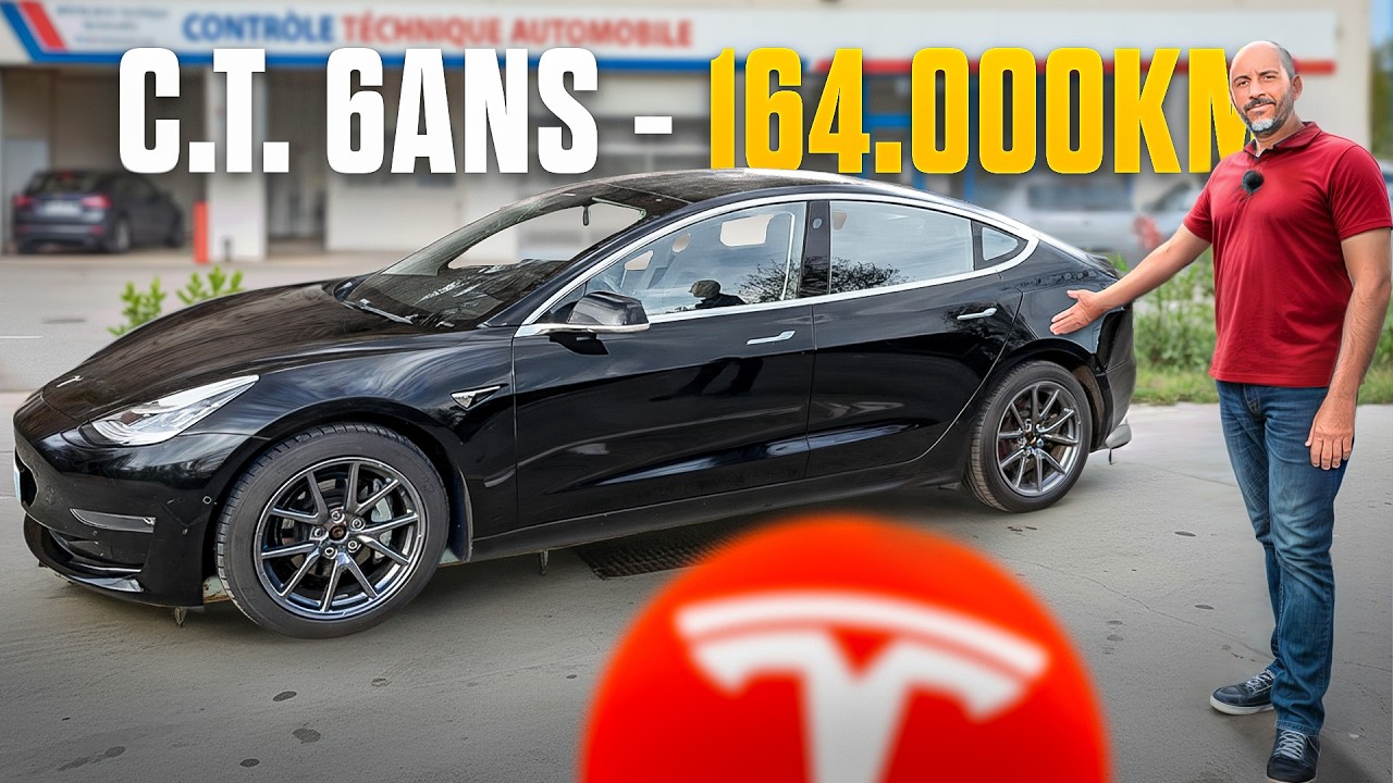 Tesla Model 3 Contrôle Technique des 6 ans 🪫🔋 164 000 km ça donne quoi ?
