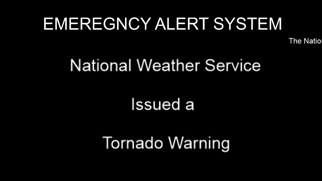 A Tornado Warning Message from the National Weather Service
