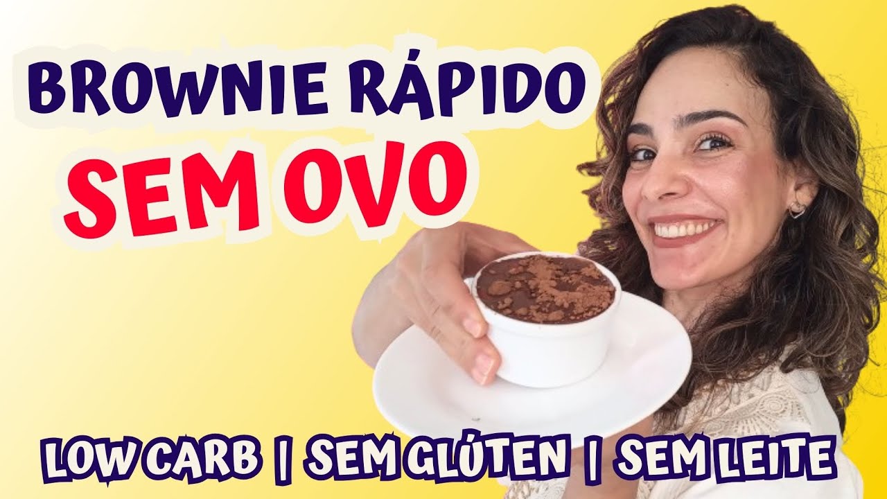 Brownie Rápido Sem Ovo | Low Carb | Sem Glúten | Sem Leite | Pronto Em 2 Minutos!