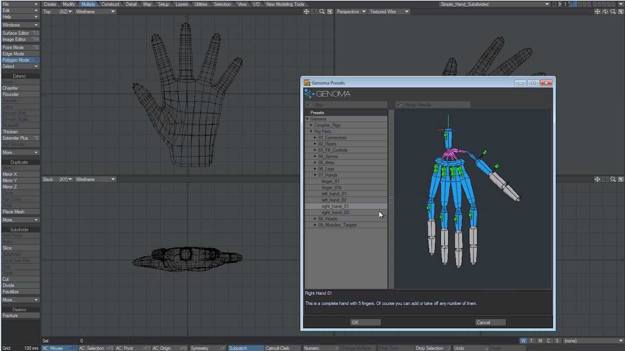 LightWave 11.5 Genoma: How to use a Rig Preset