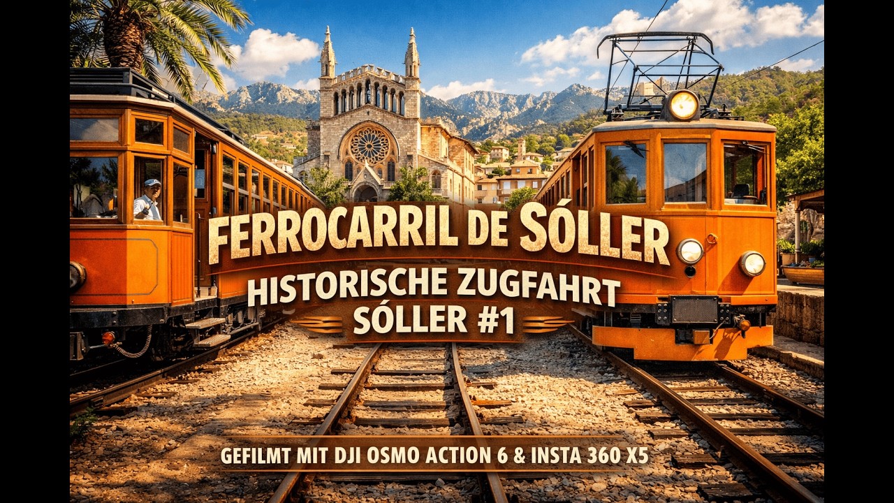 FERROCARRIL DE SÓLLER / HISTORISCHE ZUGFAHRT SOLLER #1 / MALLORCA - 4K / UHD 30P - DJI OSMO ACTION 6