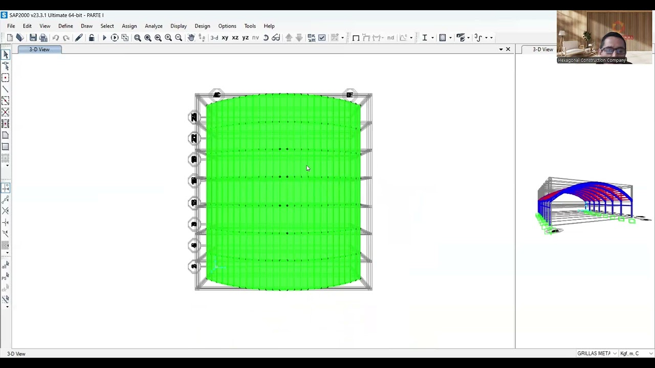 Diseño de arco Techos  parabólicos con Sap 2000 (Modulo V del curso)